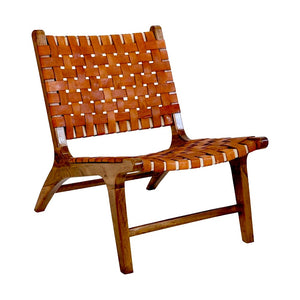 Medina Woven Leather Lounge Chair