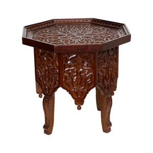 Moroccan Carved Wood Coffee Table