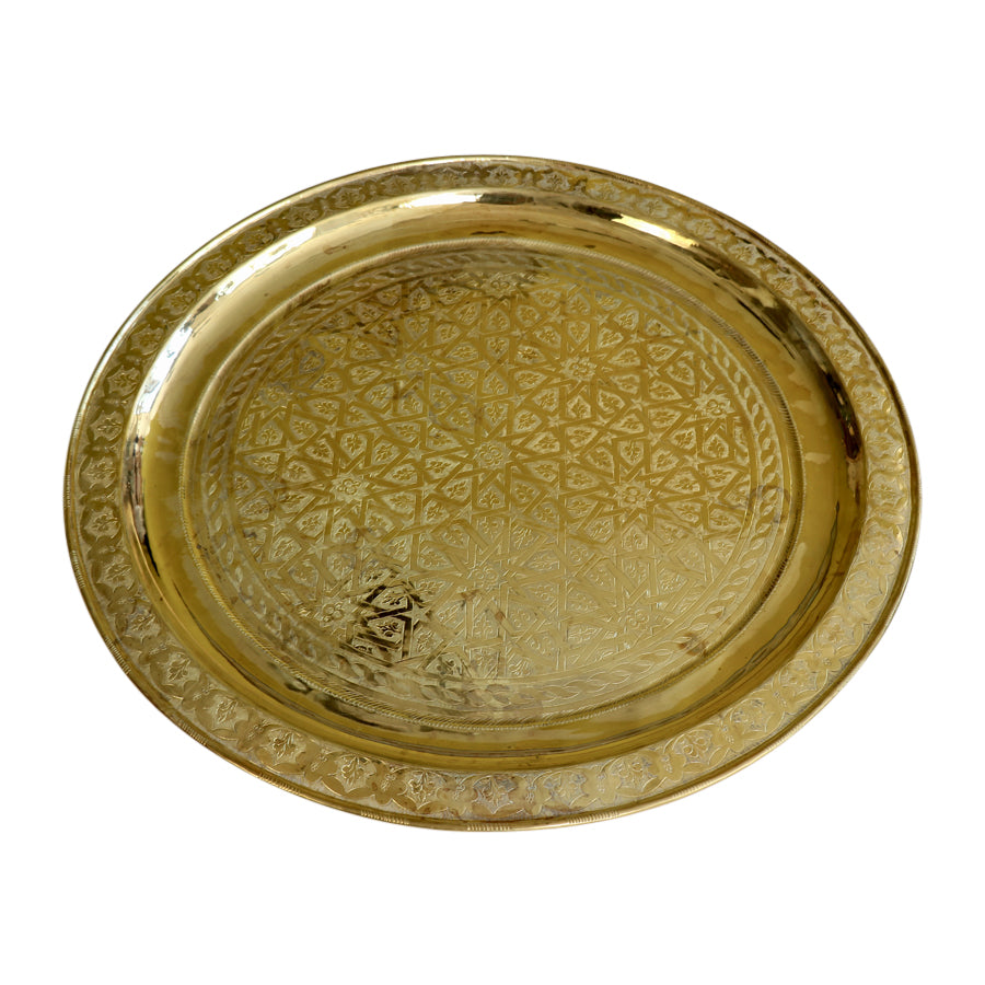 Moroccan Brass Tray Table