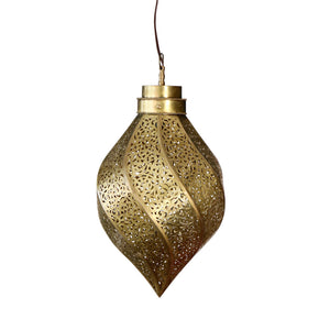 Moroccan Oval Brass Lamp