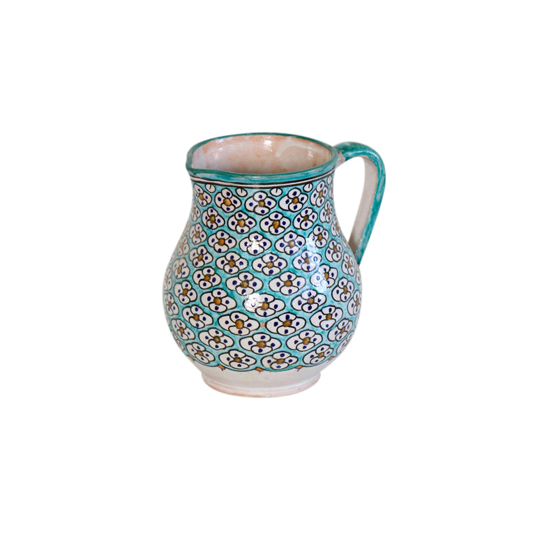 Moroccan Ceramic Pitcher Vase