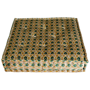 Moroccan Floor Pillows- Green Velvet Fabric