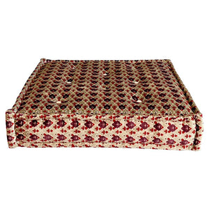 Moroccan Floor Cushions - Plum Velvet Fabric