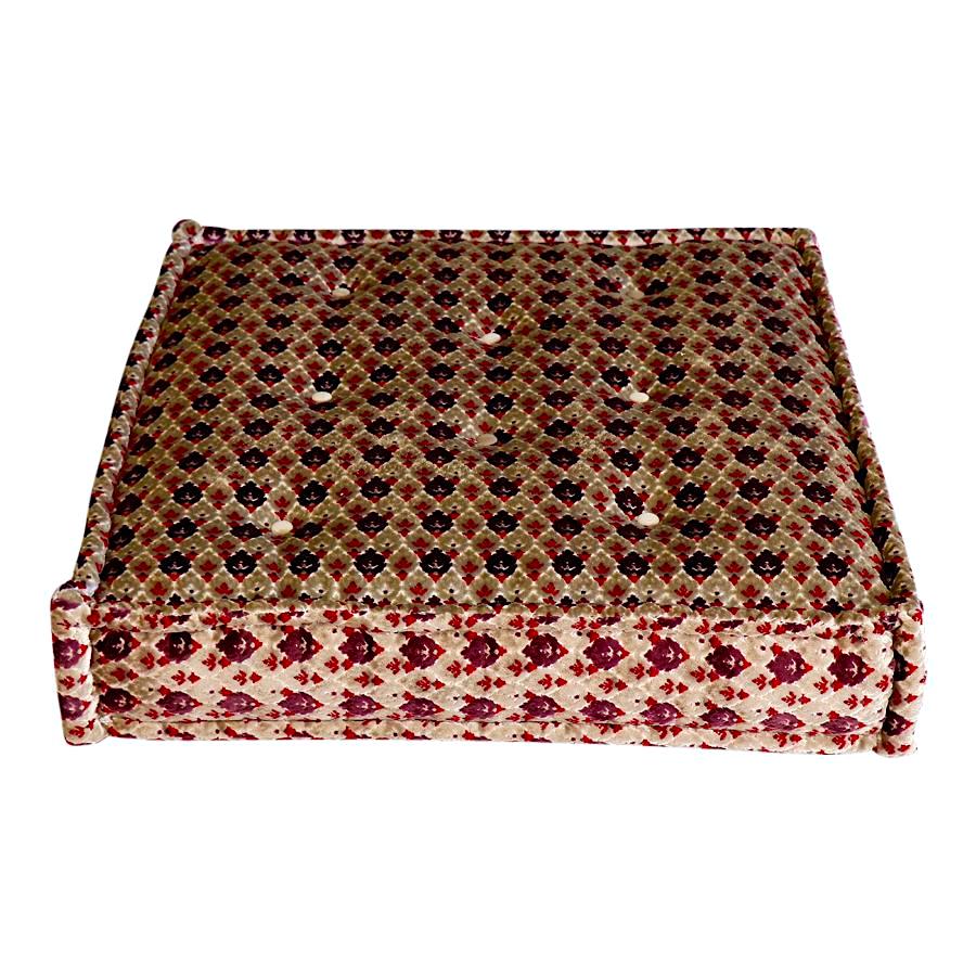 Moroccan Floor Cushions - Plum Velvet Fabric