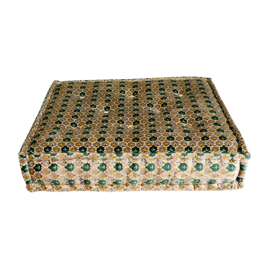 Moroccan Floor Pillows- Green Velvet Fabric
