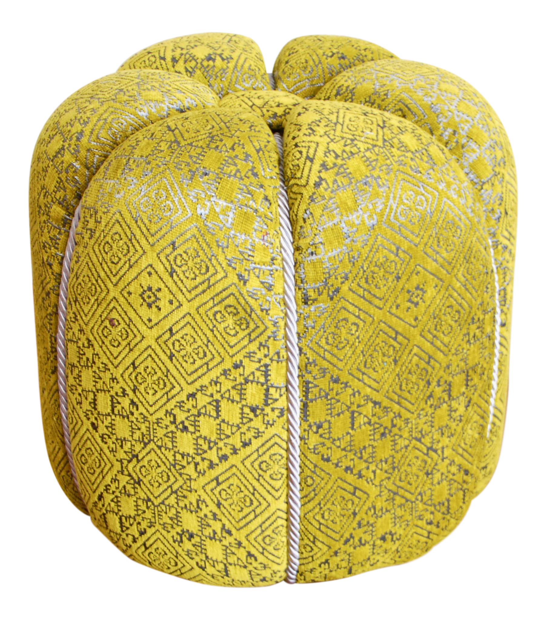 Moroccan Fabric Ottoman,