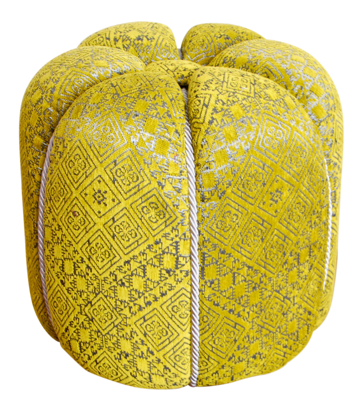 Moroccan Fabric Ottoman,