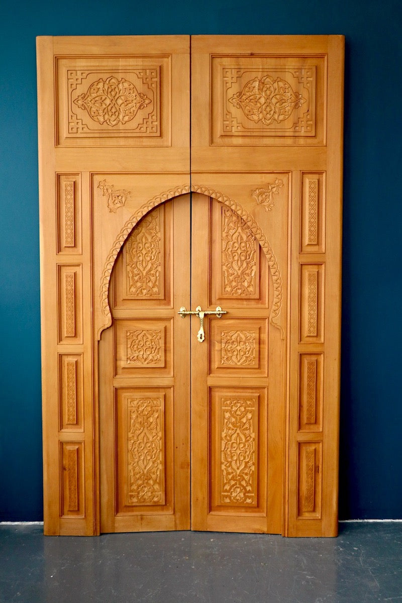 Moroccan Handcarved Wood Door