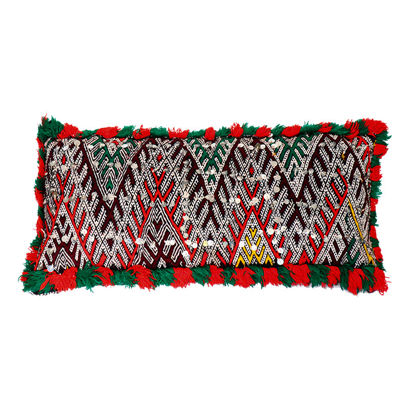 Moroccan Red & Green Berber Pillow