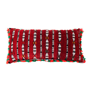Moroccan Red & Green Berber Pillow