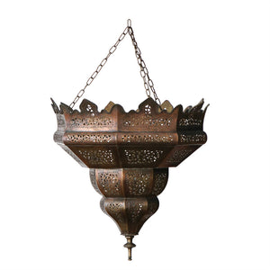 Moroccan Brass Lotus Lamp