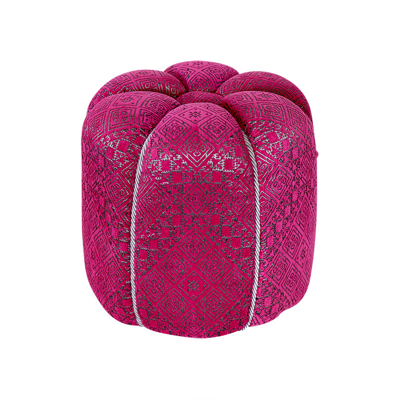 Moroccan Pink Fabric Pouf
