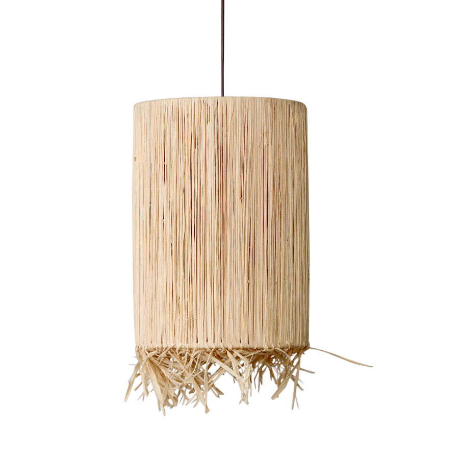 Moroccan Rafia Fringe Lamp