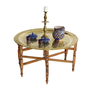 Moroccan Brass Table Tray