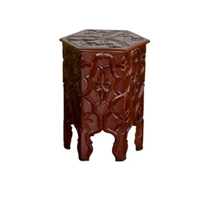 Moroccan Carved Wood Table