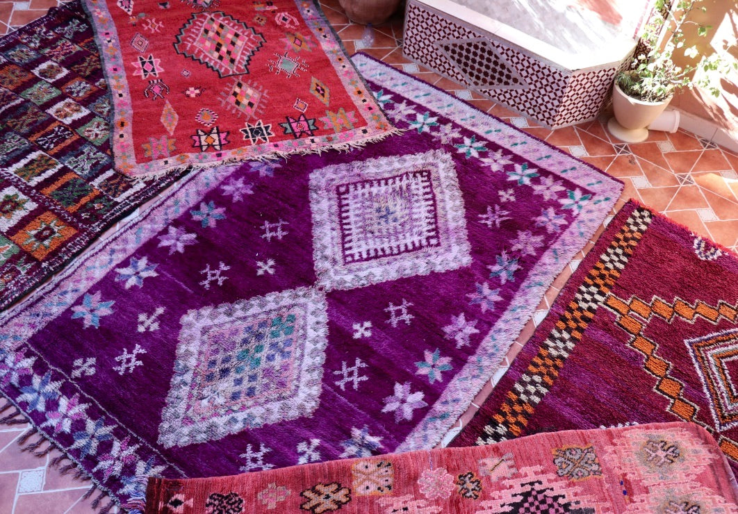 Vintage Moroccan Boujad Rug Rental