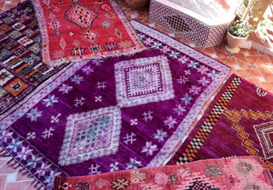 Vintage Moroccan Boujad Rug