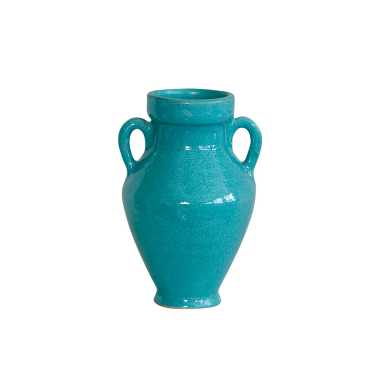 Moroccan Turquoise Ceramic Vase