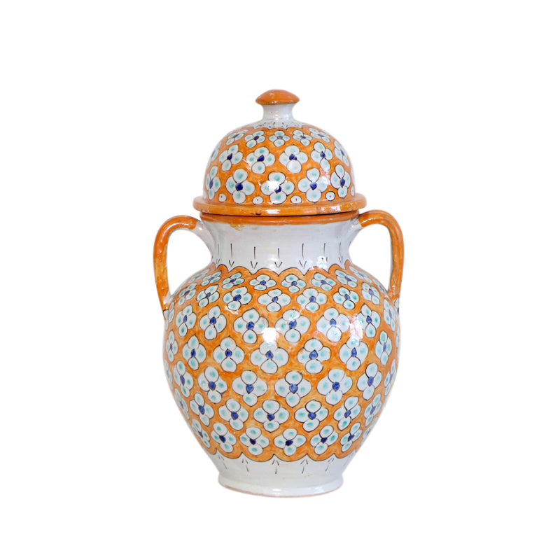 Moroccan Ceramic Ginger Jar- Yellow Vase