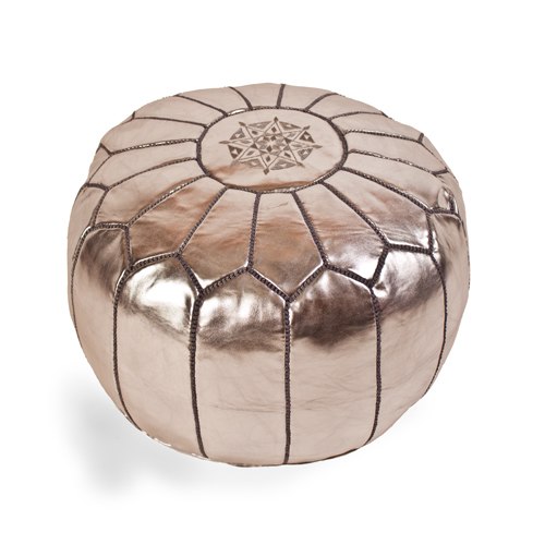 Moroccan Silver poufs rental
