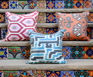 Rosa Ikat Pillow