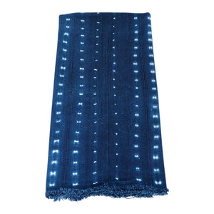 Vintage Indigo Shibori Mud Cloth.