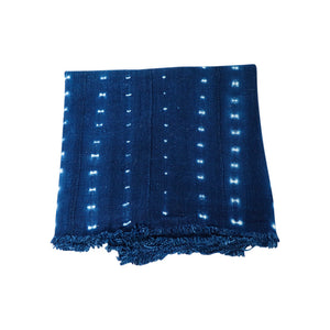 Vintage Indigo Shibori Mud Cloth.