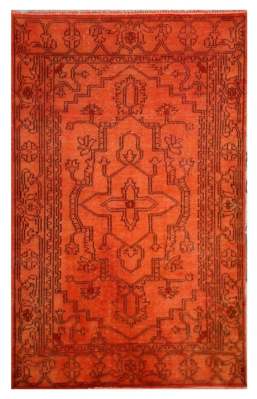 Orange Over-dyed Rug